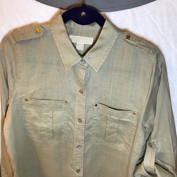 Michael Kors  Rami front button (Khaki) - Picture 2 of 8